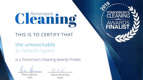 The Untouchable Nominated Again Tomorrow`s Cleaning Award 2019