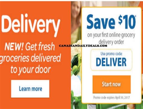 Offer valid for your first online delivery order only.more. Canadian Daily Deals: Walmart Grocery Delivery $10 Off ...