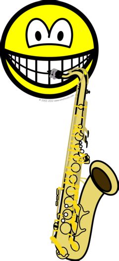 Saxophone Smile Emoticon Saxophone Smiley