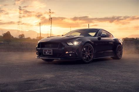 Download Black Car Muscle Car Car Ford Vehicle Ford Mustang Hd Wallpaper