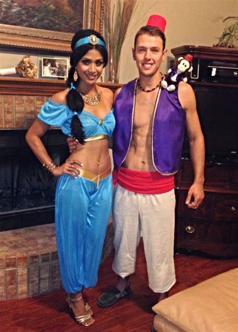 Diy genie costume aladdin genie costume homemade halloween costumes. 20 Cheap DIY Cute Couples Halloween Costume Ideas 2017 | EntertainmentMesh