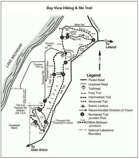 Miroir De Porte Religieux Paille Sleeping Bear Dunes National Park Map