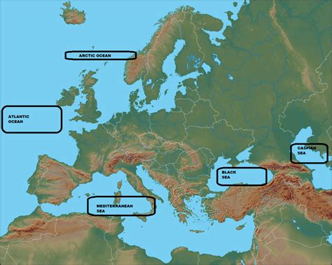 1960 Map Of Europe Seas Map