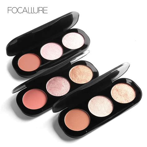 Focallure 3 Colors Blush Makeup Cosmetic Natural Blushes Pink Blush