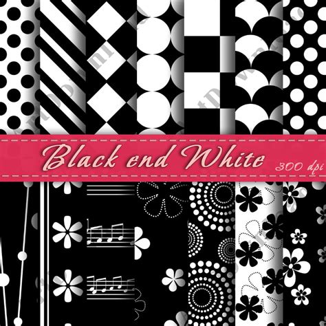 Whether your hobby is card making, knitting, cutting files, scrapbooking or designer resources you will find everything you need to download and print your own craft projects from the comfort of your own home. Black And White Digital Scrapbooking Paper Cardmaking ...