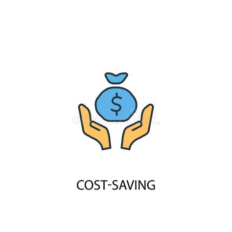 Cost Saving Concept 2 Colored Icon Stock Vector Illustration Of