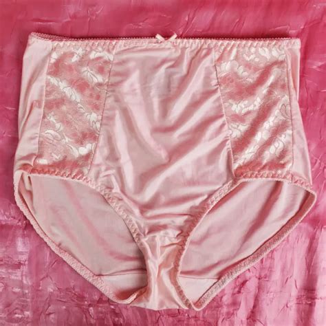 Vtg Hanes Pink Panties Shiny Satin Silky Sheer Nylon Lace Granny Sissy Sz 6 Nwot 299 Picclick