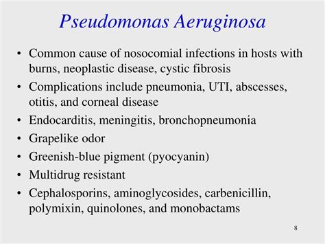 Pseudomonas Aeruginosa Causes