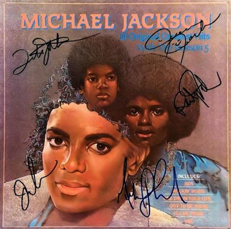 The Jacksons 5 Signed 14 Original Greatest Hits With The Jackson 5