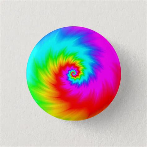 Digital Rainbow Spiral Shredded Button Zazzle
