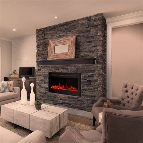 Wall Led Fireplace Insert Diy Fireplace Surround And Electric