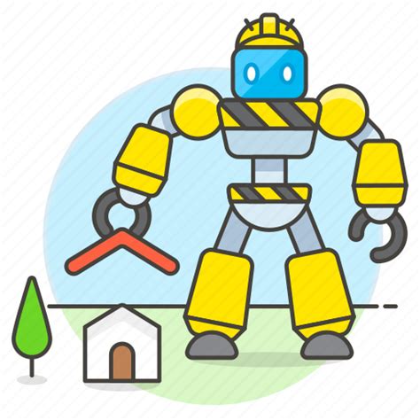 Construction Builder Factory Ai Robot House Icon Download On
