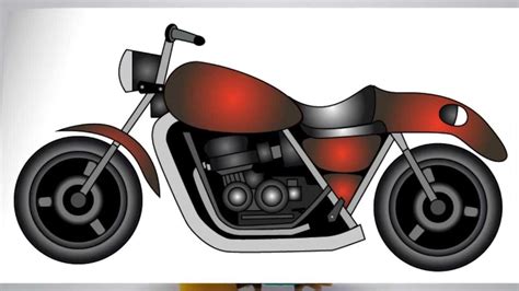 How To Draw A Motorbike Step By Step Youtube