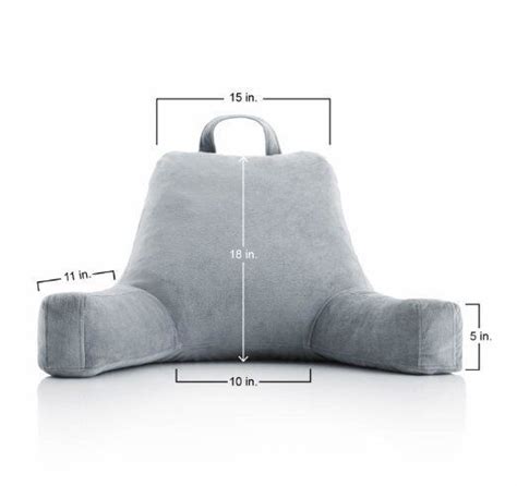 Milliard reading pillow with shredded memory foam milliard offers a plush foam pillow to curl up in the bed or couch or sit on the floor without hurting your back muscles. Reading Bed Pillow with Arms Chair Sit Up Boyfriend Excellent Head Back Support - Bed Pillows