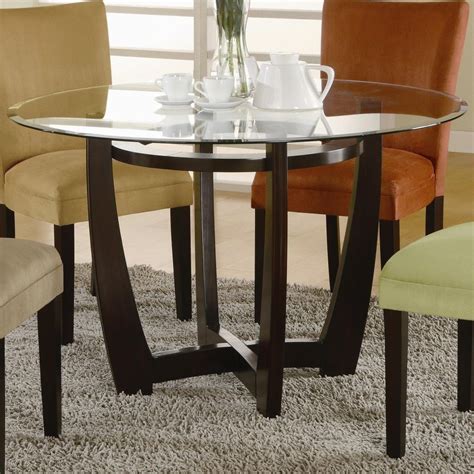 Glass Table With Black Legs Coffee Tables Furniture Glass Round