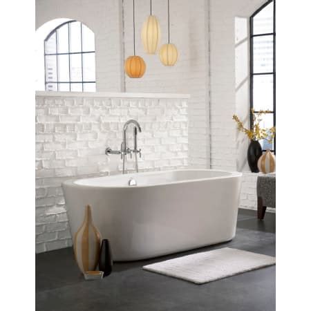 Buying a free standing tub filler faucet these days many modern bathroom design ideas start with a free standing tub faucet. Giagni LV1-BN White / Brushed Nickel Ventura 67" Free ...
