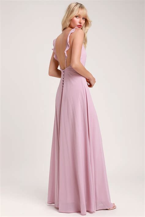 Lovely Mauve Maxi Dress Sleeveless Dress Bridesmaid Dress Lulus