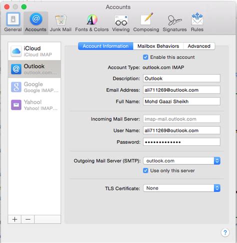 Imap Settings For Macbook Pro Mail App Microsoft Community