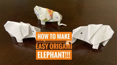 Origami Elephant for Beginners | You can make Origami ...