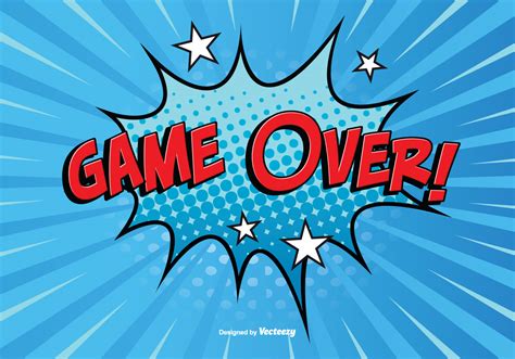 Comic Style Game Over Illustration 105461 Vector Art At Vecteezy