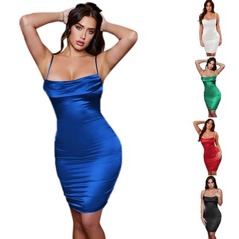 Buy Spaghetti Strap Package Hip Dress Sexy Womens Prom Party Gowns For Cocktail Nightclub Wear