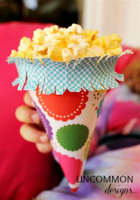 Popcorn Cone Budget Party Decorations Slumber Parties Treat Cones