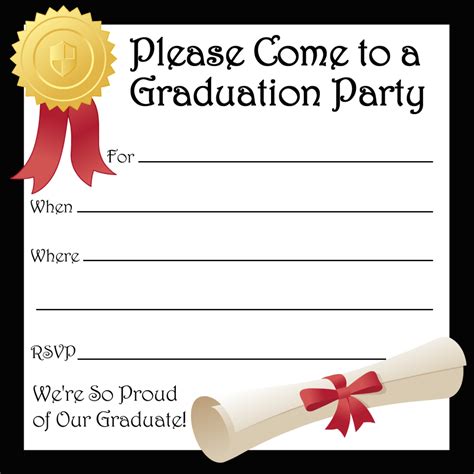 Free Printable Party Invitations Free Invite For A Graduation Party