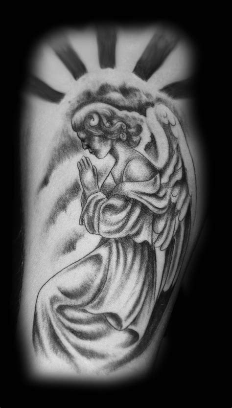 Ink Tattoo Praying Angel
