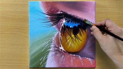 How To Draw Eyes Acrylic Painting For Beginners 아크릴화 Youtube 눈