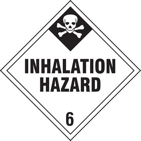 Inhalation Hazard 10 34 In Label Wd Dot Container Placard 8fm42