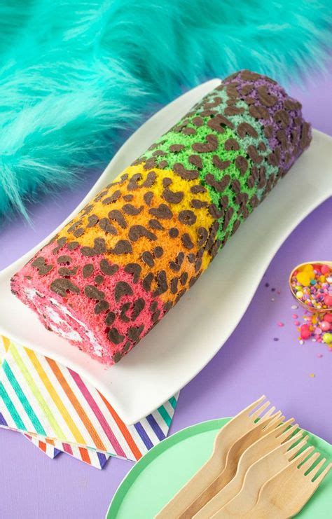 Mehr findest du auf www.100affen.de. Lisa Frank-Inspired Leopard Print Cake Roll | Rezept ...