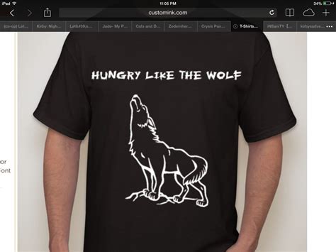 Hungry Like The Wolf T Shirt Wolf T Shirt Shirts T Shirt