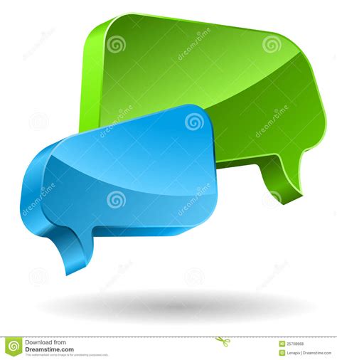 Green And Blue Speech Bubbles Stock Vector - Illustration of shiny ...