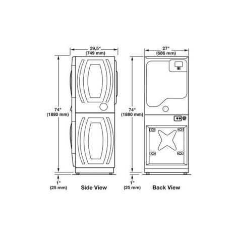 Touch device users, explore by touch or with swipe gestures. dimension stackable washer dryer - Google Search | Laundry ...