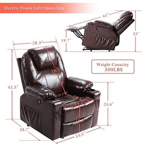Easeland Genuine Leather Power Lift Recliners Chair For Pregnant Woman And Elderly Okin Motor