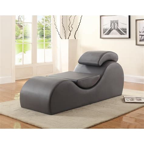 Us Pride Furniture Faux Leather Yoga And Stretch Relax Chaise