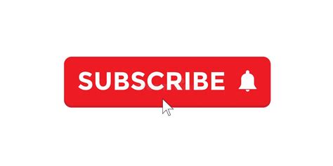 Subscribe Button Vector With Cursor Icon In Trendy Flat Style Isolated