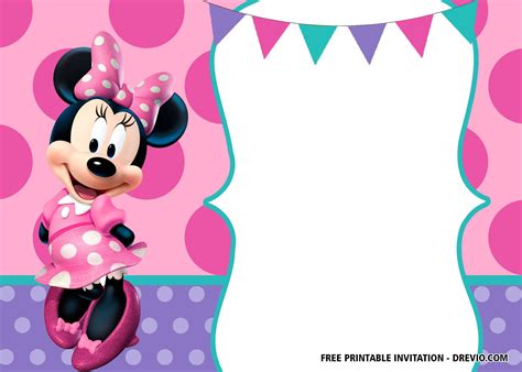 Minnie Mouse Invitations Templates Free Web Get Access To All Minnie