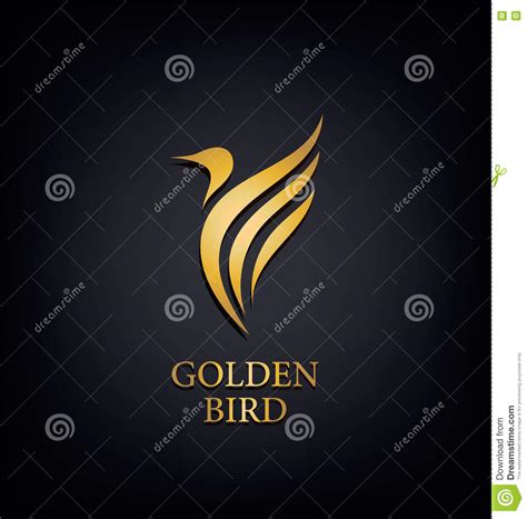 Golden Phoenix Bird Brand Animal Logoluxury Identity
