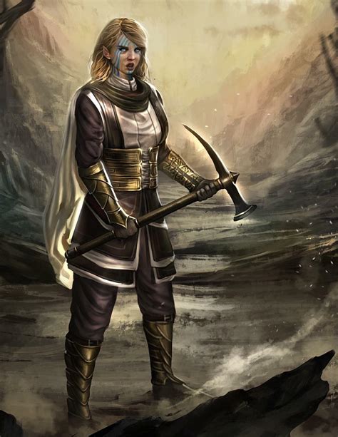 Oc Art Contara Female Clericbarbarian Of The Sky Valkyrie Tribe Rdnd