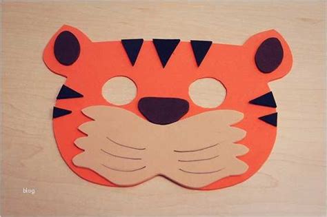 Passende servietten (gibts im internet oder fachhandel). Tiermasken Für Kinder Vorlagen Genial Tiger Maske Basteln ...