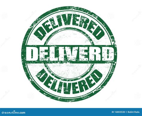 Delivered Stamp Stock Vector Illustration Of Package 16803538