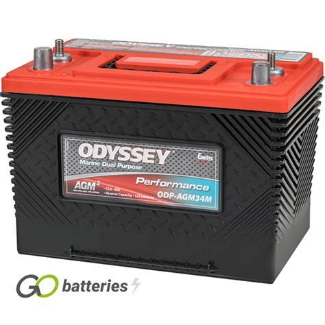 Odp Agm34m Odyssey Marine Performance Battery 12v 65ah 34m 790
