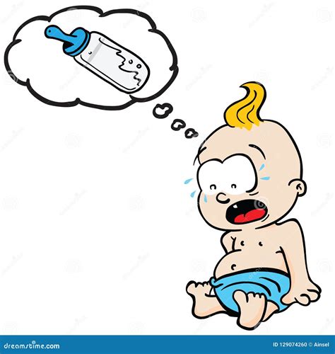 Baby Cry For Milk Stock Illustration Illustration Of Desperate 129074260