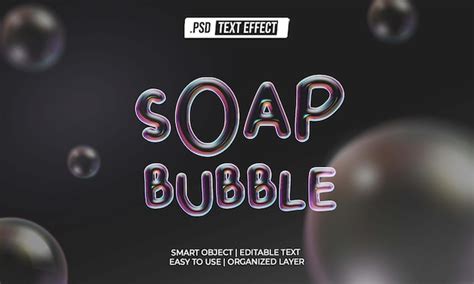 Premium PSD Soap Bubble Psd Text Effect