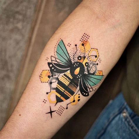 Tatuaje Abeja Bee Tattoo Honey Bee Tattoo Honeycomb Tattoo Kulturaupice