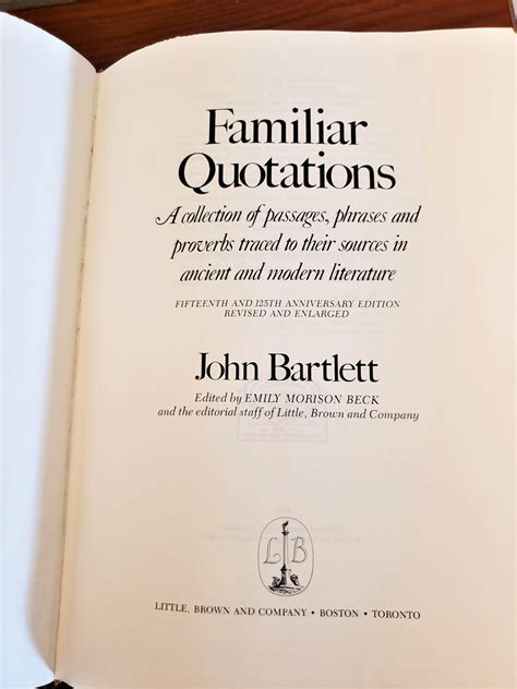 Bartletts Familiar Quotations By John Bartlett Published Etsy
