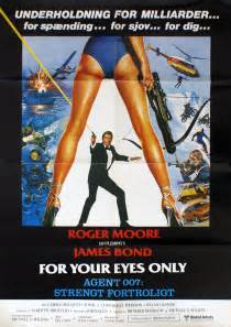 “for Your Eyes Only” Danish Theatrical Poster 1981 James Bond O