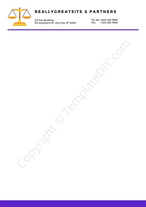 Attorney Letterhead Template Printable And Blank In Word In 2022