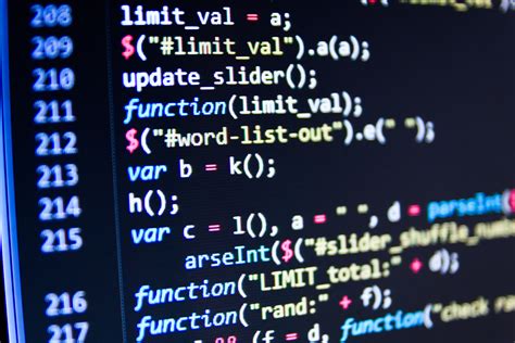 Programming Code Script Abstract Screen Of Software Developer Verb